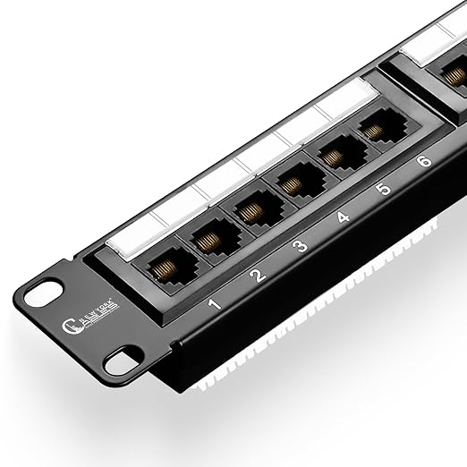 NewYork Cables 24 Port Cat6 Patch Panel – 10Gb Ethernet, 1U Rackmount 19-Inch by NewYorkCables