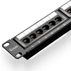 NewYork Cables 24 Port Cat6 Patch Panel – 10Gb Ethernet, 1U Rackmount 19-Inch by NewYorkCables