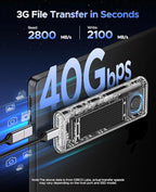 ORICO 40Gbps M.2 NVMe SSD Enclosure - Image 2