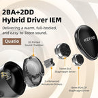 HiFiGo KEFINE Quatio in Ear Monitor, 2DD+2BA Hybrid IEMs - Image 2