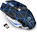 TENMOS T12 Wireless Gaming Mouse Rechargeable, 2.4G Silent Optical Wireless by TENMOS