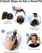 Dr.meter Ear Protection Ear Muffs, 31dB Noise Reduction Safety Earmuffs - Image 10