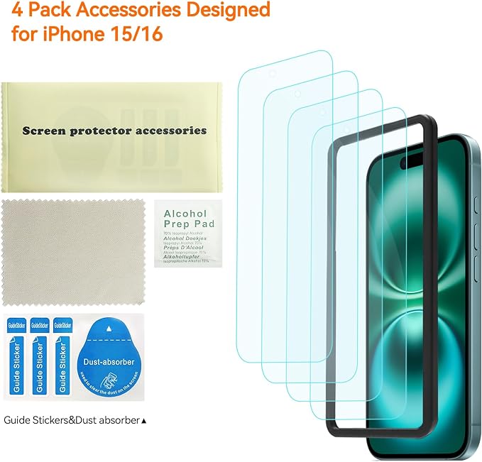 4 Pack Anti Blue Light Screen Protector - Image 4