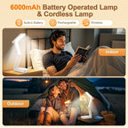 Rechargeable Lamps Cordless Lamps, 6000mAh Battery Powered Lamp, 3 - Image 2