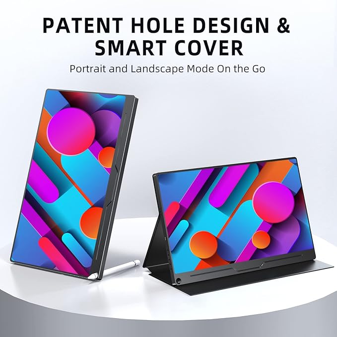 UPERFECT Portable Monitor, 15.6" IPS HDR 1920X1080 FHD Eye Care Travel Screen - Image 6