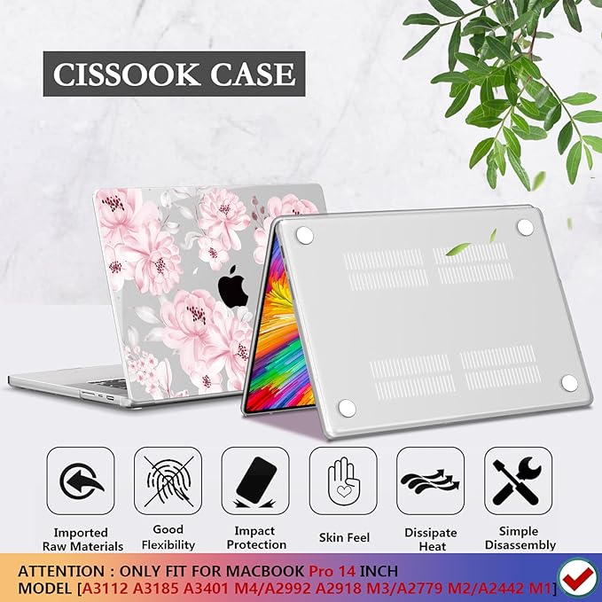 CISSOOK Compatible with MacBook Pro 14 inch 2024 2023 2022 2021 Release M4 M3 - Image 5