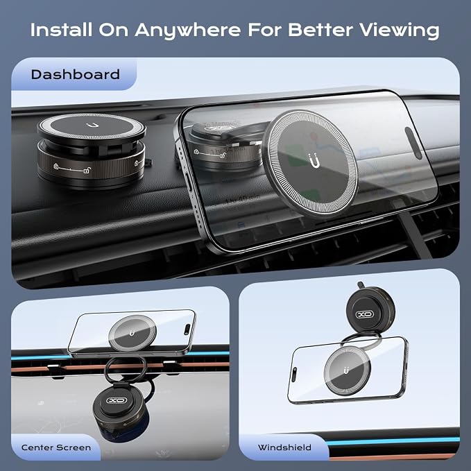 Nano Gel Car Phone Holder, 360°Rotation Adjustable Magnetic Cellphone Mount - Image 8