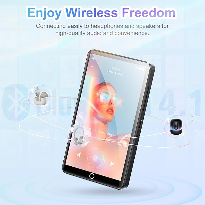 Conrain 80GB mp3 Player with Bluetooth and WiFi, 4.02" Touchscreen Android MP3 - Image 5