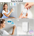 Headphone Stand, Wall Mount Headset Hanger, Gaming Headphone Holder Hook Clip - Image 5