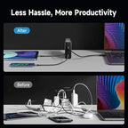 330W USB C Charger, Fast Compact 3-Ports GaN Charger PD 3.0 Fast Charging - Image 4