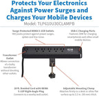 Eaton Tripp Lite series Desk Clamp Power Strip Surge Protector, 2x 30W USB-C - Image 2