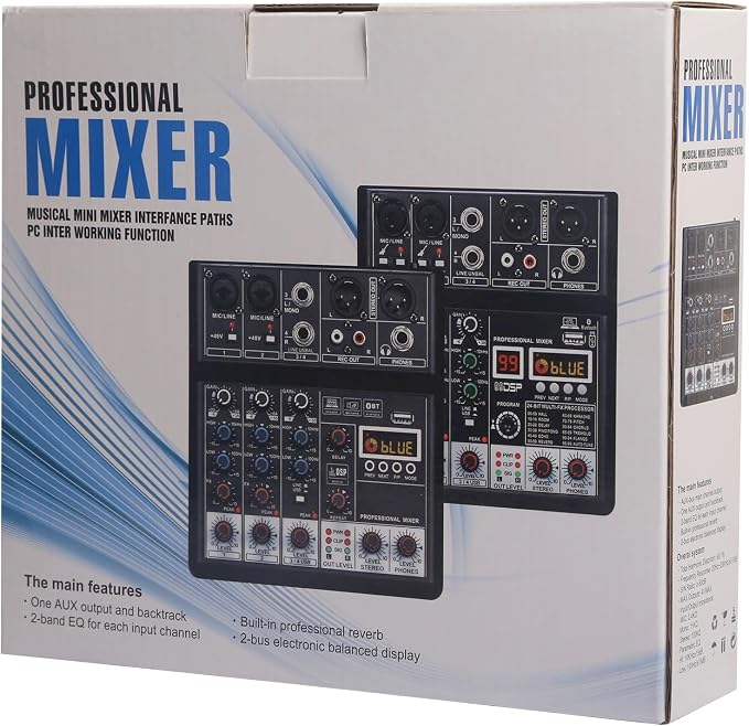 Dj Mixers 4 Channel Audio Mixer Sound Board - Image 7