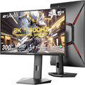 SANSUI 24.5 Inch Gaming Monitor 300Hz, QHD 2560×1440 Computer Monitor, 1ms Fast by SANSUI