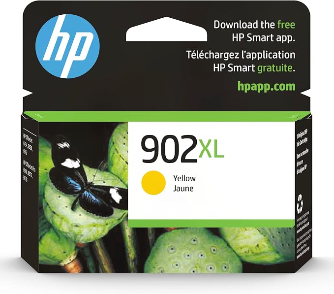 HP 902XL Yellow High-yield Ink Cartridge | Works by HP