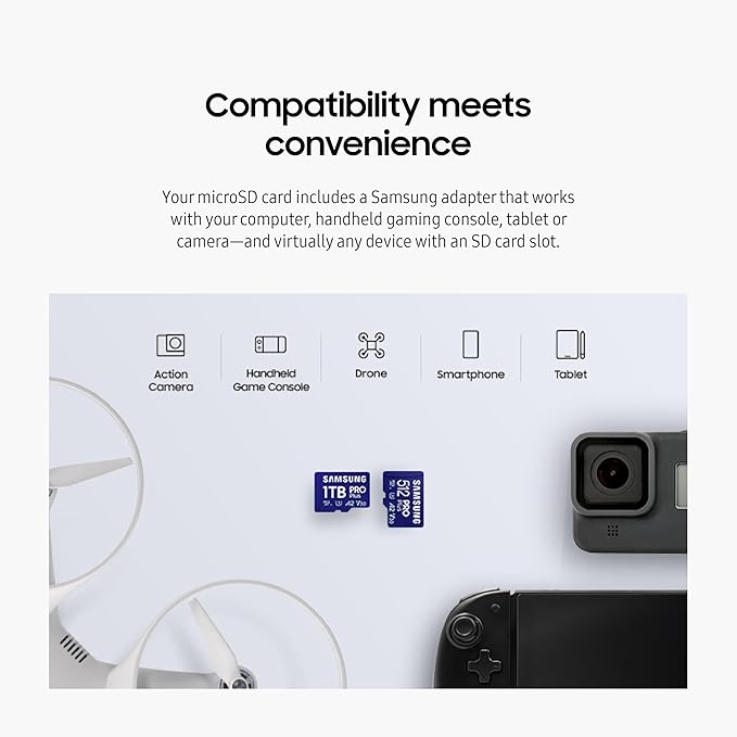 Samsung PRO Plus microSD Memory Card + Adapter, 1TB MicroSDXC, Full HD & 4K UHD - Image 4