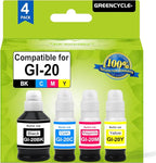 greencycle GI-20 GI20 Refill Ink Bottle Kit 4 Pack, Compatible by greencycle