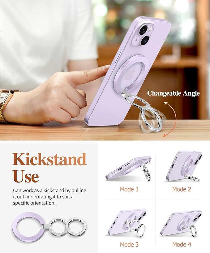 GVIEWIN Magnetic Phone Ring Holder, Compatible - Image 4