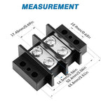 GLOSO TBE Double Row Stainless Terminal Blocks, Marine Grade, 4-14 AWG Cu - Image 2
