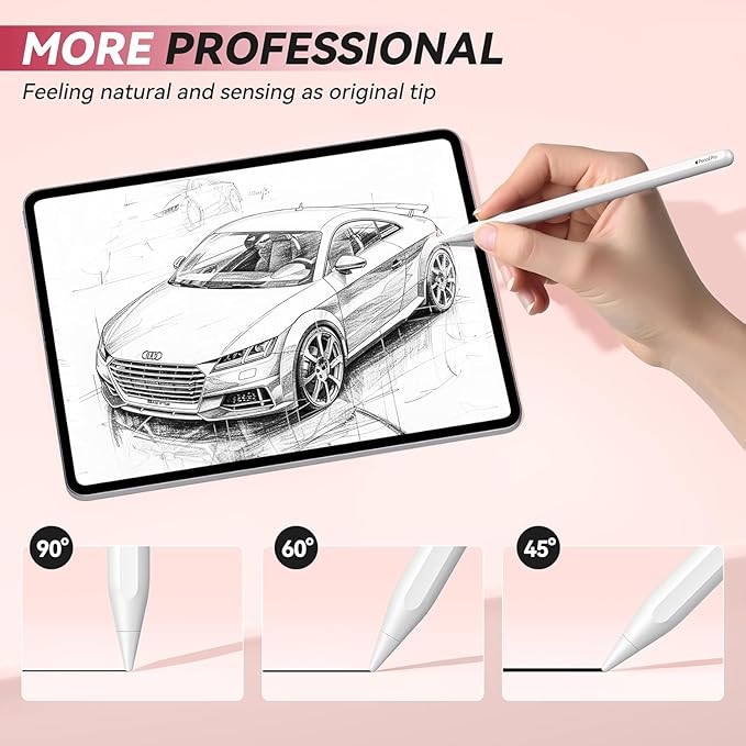 4Pack Replacement Pencil Tips for Apple Pencil Pro, Upgraded Pencil Tips Fit - Image 6