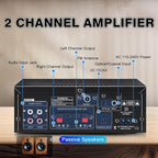 AK55 Bluetooth 5.0 Amplifier Home Audio, 2.0 Channel Max 450W Power Stereo - Image 5
