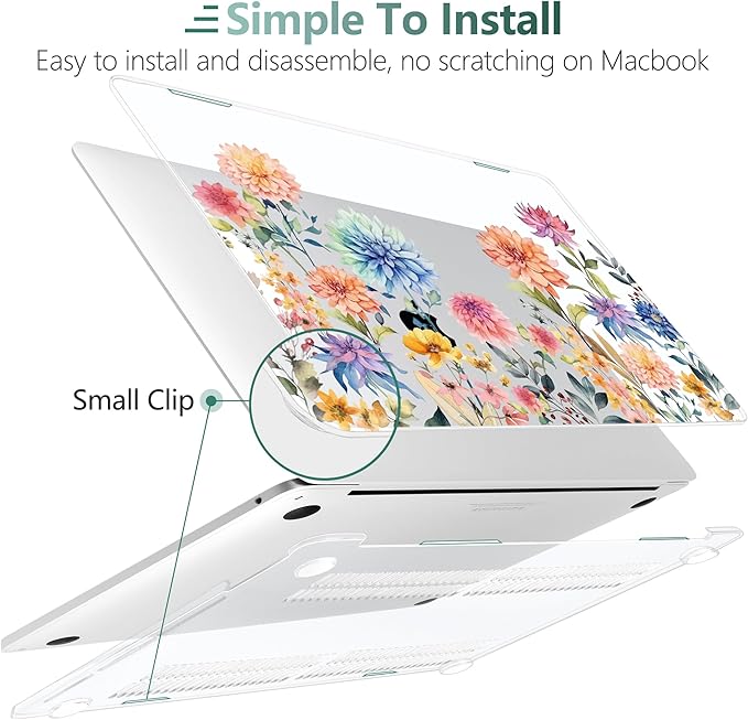 TWOLSKOO Compatible with MacBook Pro 13 inch Case 2023-2016 A2338 M2/M1 A2251 - Image 6