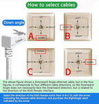 Right Angle Ethernet Extension Cable Down Angle1.5ft-White, 90 Degree CAT6 - Image 5