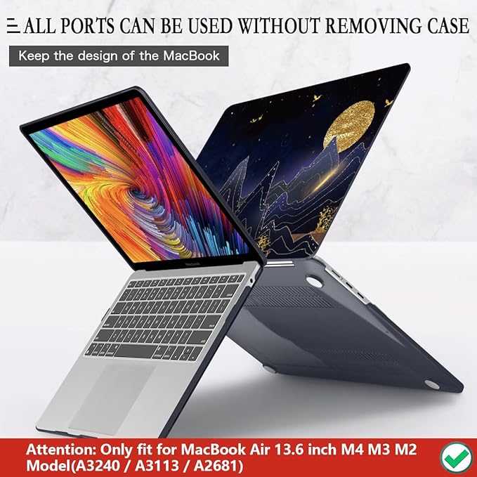 CISSOOK Compatible with MacBook Air 13.6 inch Case 2022 2024 2025 Release Model - Image 5