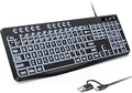 OMOTON Large Print Backlit Keyboard by OMOTON
