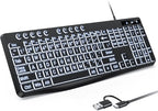 OMOTON Large Print Backlit Keyboard by OMOTON