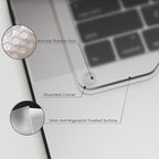 Kado Lift Riser Acrylic for External Keyboard, Frosted Surface Black, Office - Image 4