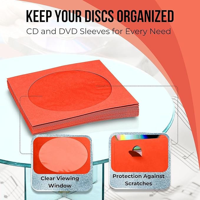 Flexzion DVD CD Sleeves 100 Pack - Image 5
