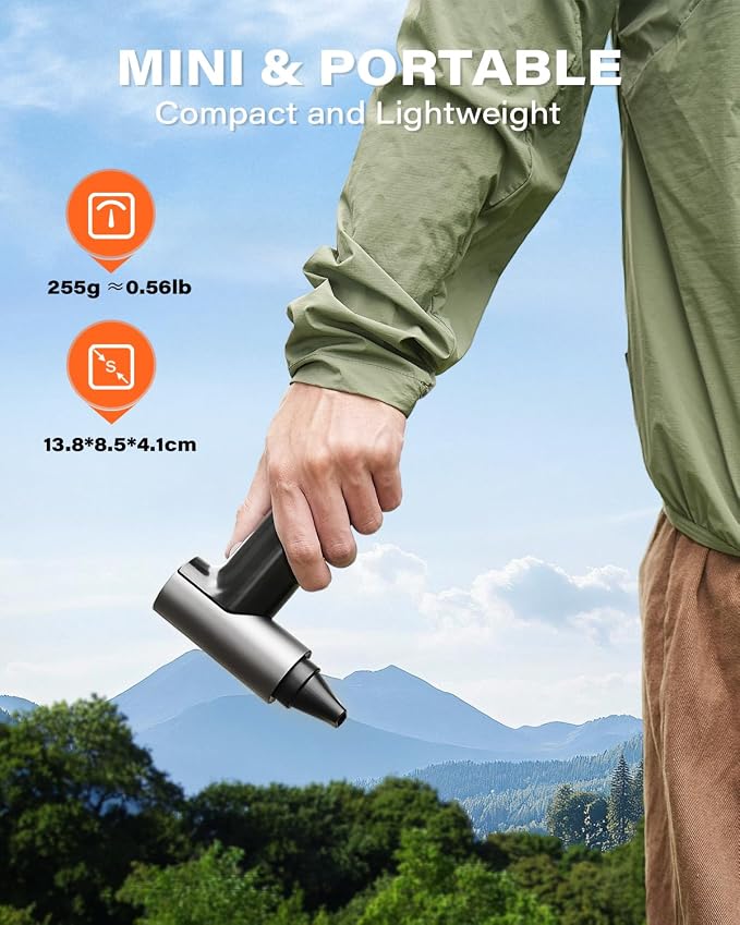 APPS2Car Electric Air Duster Upgraded 11-Speed Fast Charging Mini Compressed - Image 6