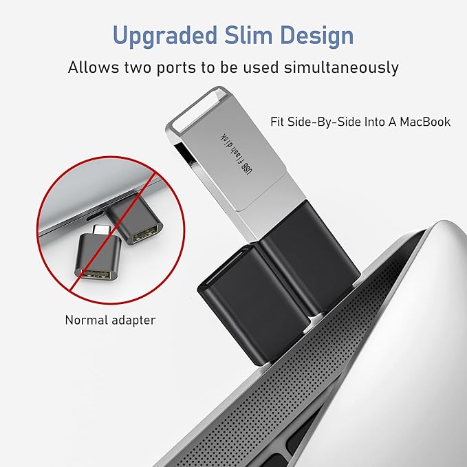 Basesailor USB C to USB Adapter 3Pack, USB C Male to USB A 3.0 Female Adapter - Image 3
