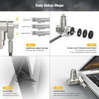 AboveTEK 3-in-1 Universal Laptop Cable Lock, Professional Laptop Security Lock - Image 8