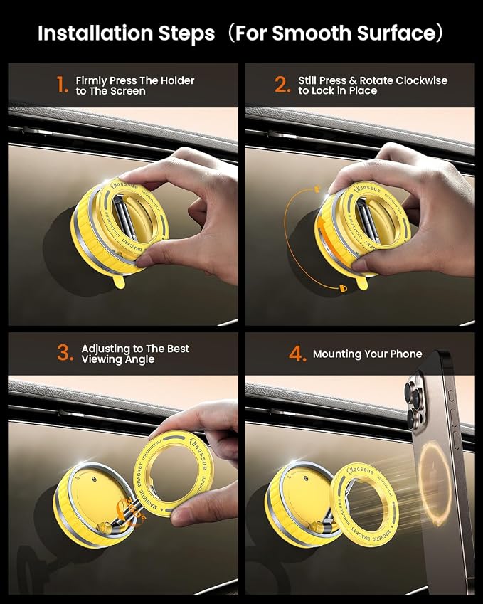 2026 Upgraded Vacuum Suction Cup Phone Mount, Vacuum Magnetic Phone Holder Stand - Image 8
