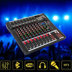 8 Channel Mixing Console Audio Mixer Bluetooth Studio Audio Mixer Sound Mixing - Image 2