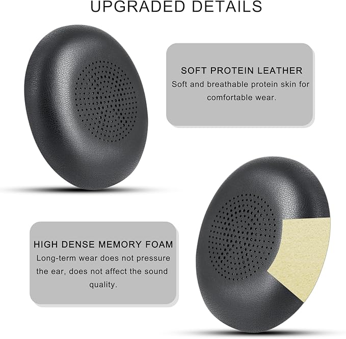 Ear Pads Replacement for Jabra Evolve2 65/Evolve2 40/Elite 45h On-Ear Wireless - Image 4