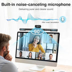 4-in-1 4K Webcam with Microphone and Speaker, Noise Cancellation, Privacy Cover - Image 4
