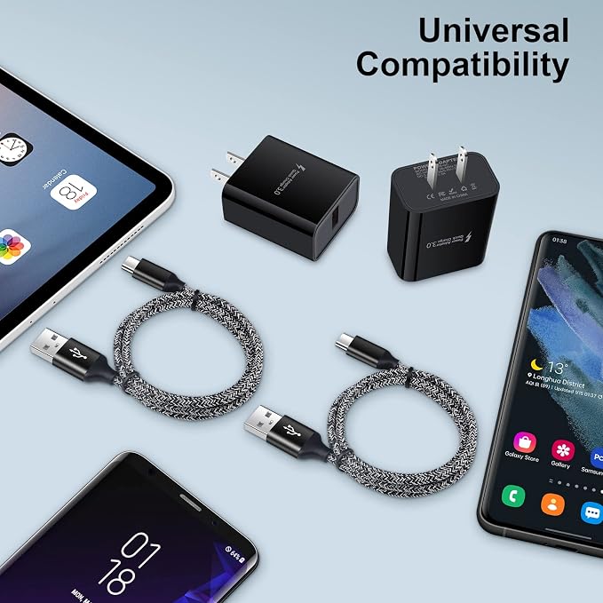 USB Type C Charger Fast Charge Dual USB Wall Plug Charging Blocks Android C - Image 7
