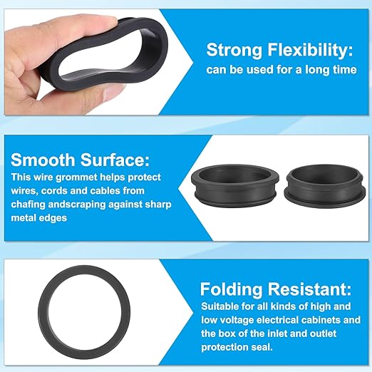 PATIKIL 58.6mm / 2-5/16 Inch Drill Hole, 2-1/16 Inch ID Rubber Grommets - Image 3