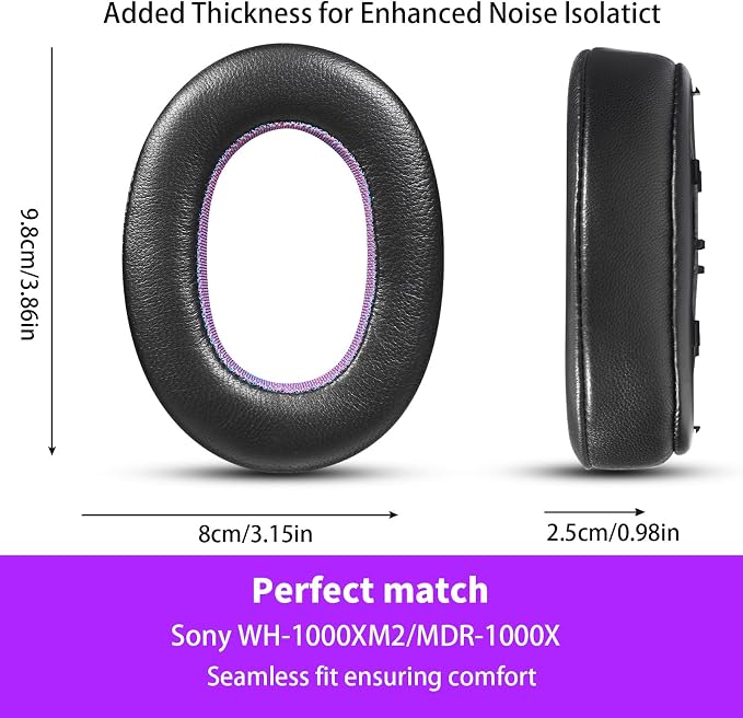 Sheepskin Replacement Earpads for Sony WH-1000XM2/MDR-1000X, Durable and - Image 4