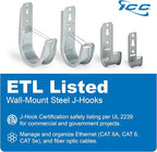 ICC 3/4-Inch Wall Mount J-Hook – 25-Pack, Cable Support Hooks Without Retainer - Image 2