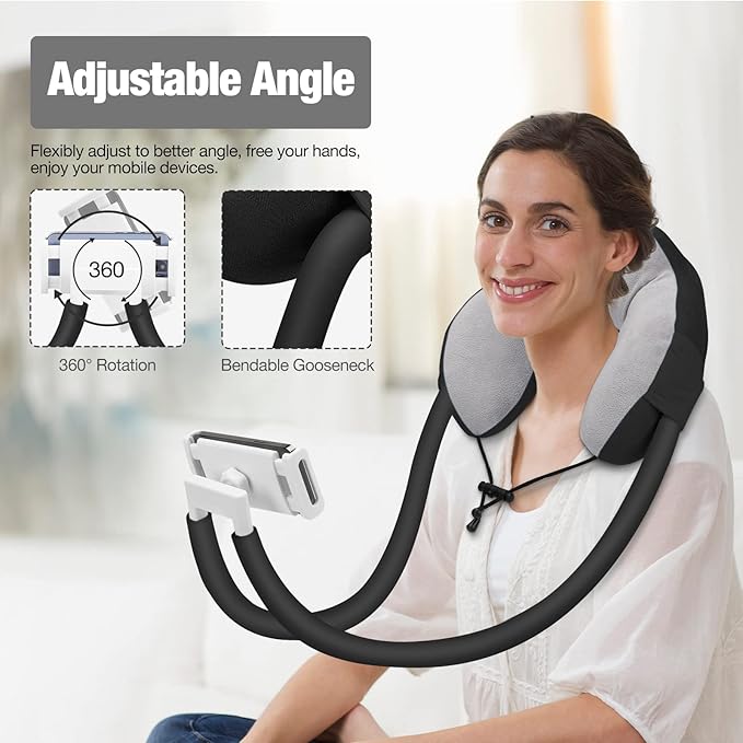 MoKo Neck Phone Holder, Lazy Gooseneck Phone Pillow Holder Bracket, 360° Rotate - Image 3