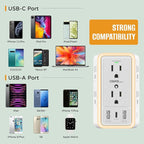 USB Wall Charger Surge Protector, Super Electro 6 Outlet Extender - Image 6