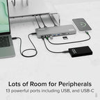 Plugable USB C Laptop Docking Station, Dual Monitor 4K 60Hz - Image 7
