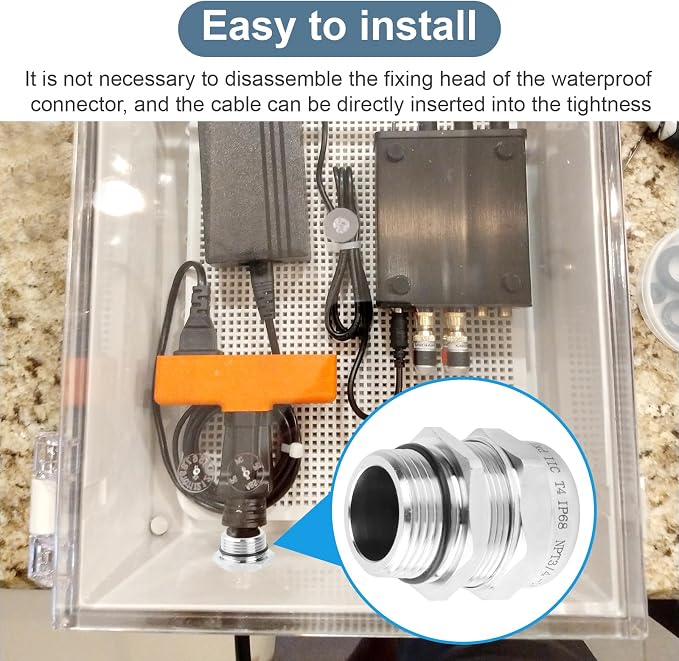 NPT 3/4" Stainless Steel Waterproof Cable Gland IP68 Waterproof Cable Gland - Image 6
