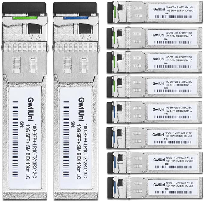 5 Pairs 10G BIDI SFP+ Single Mode Fiber Module Network Transceiver, LR SM by GwliUni