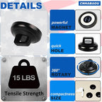 Magnetic Cable Clips Multipurpose Zip Ties Mount Base Holder Black Wire Cable - Image 3