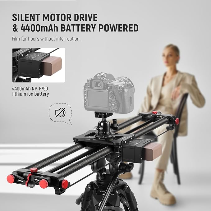 NEEWER 31.5"/80cm Motorized Camera Slider, App Wireless Control DSLR Carbon - Image 4
