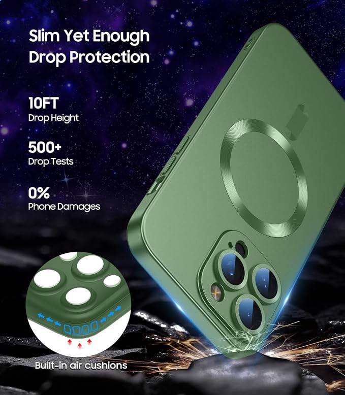 Magnetic for iPhone 14 Pro Max Case Slim Soft TPU Bumper Shockproof Metallic - Image 4
